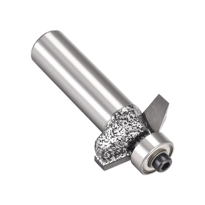 Harfington Chamfer Router Bit 60 Degree 1/2" Shank 11mm Cutting Height, Carbide Tipped Edge Bevel Forming Tool for Woodworking, 27.3mm Cutting Dia