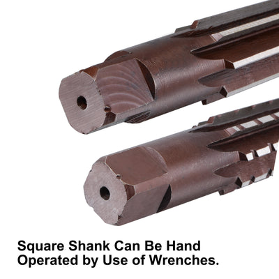 Harfington 2pcs MT3 Morse Taper Reamer Coarse and Finish Set H8 Alloy Tool Steel 6 Flutes