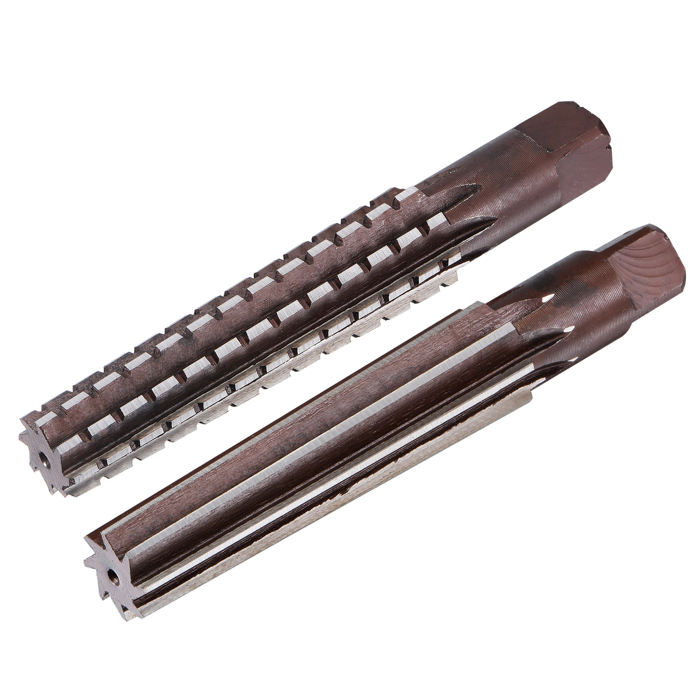 Harfington 2pcs MT3 Morse Taper Reamer Coarse and Finish Set H8 Alloy Tool Steel 6 Flutes