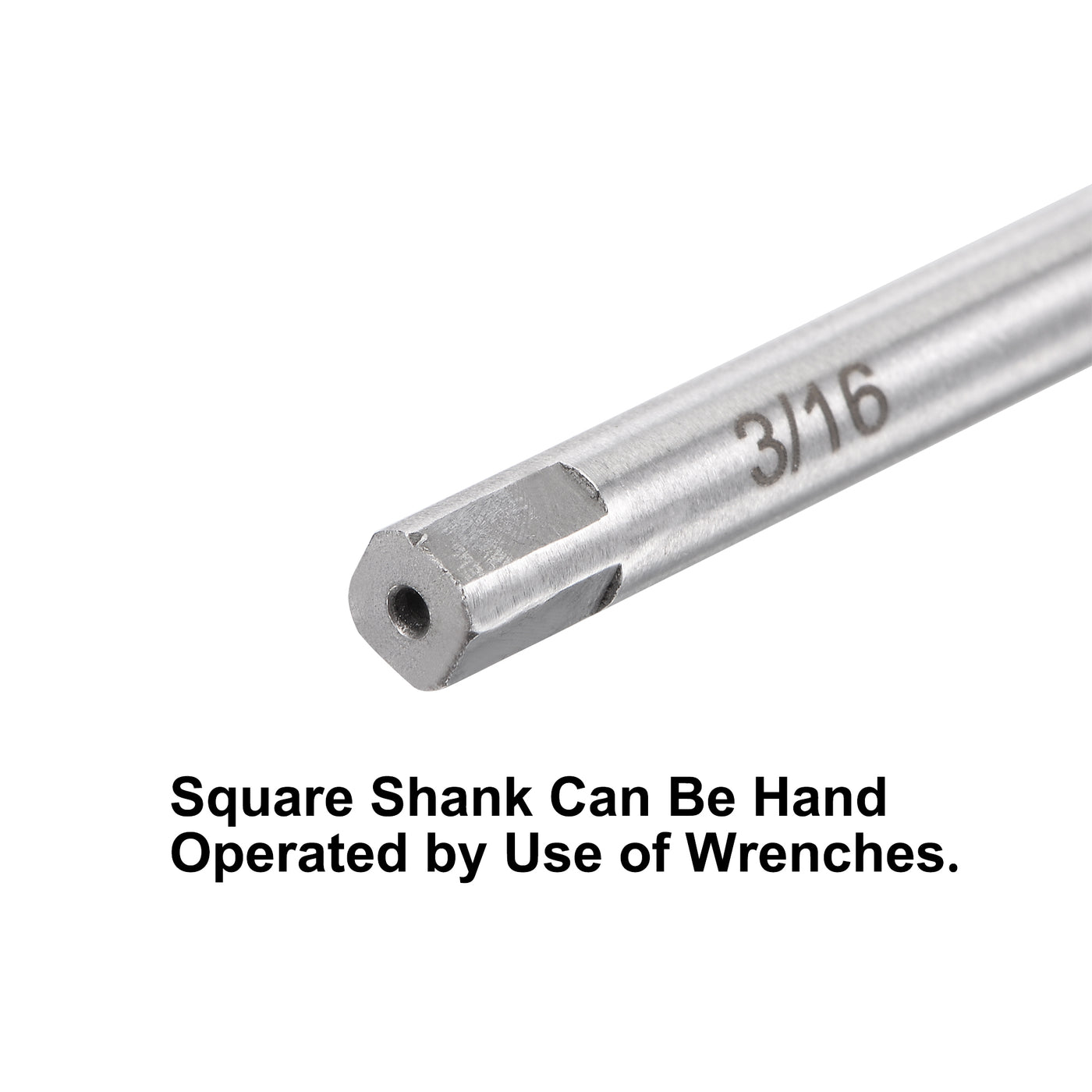 Harfington 3/16" Hand Reamer H8 Alloy Tool Steel 6 Flutes Straight Shank Milling Cutter