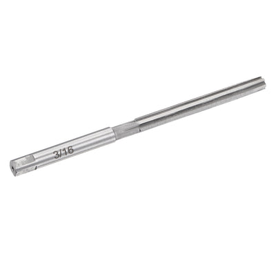 Harfington 3/16" Hand Reamer H8 Alloy Tool Steel 6 Flutes Straight Shank Milling Cutter