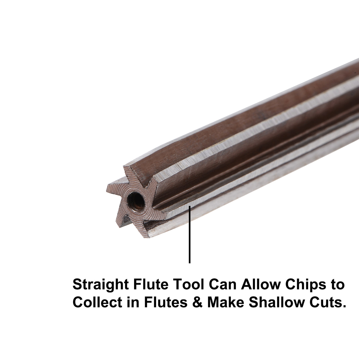 Harfington Hand Reamer Alloy Tool Steel Flutes Straight Shank Cutter