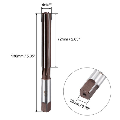 Harfington Hand Reamer Alloy Tool Steel Flutes Straight Shank Cutter