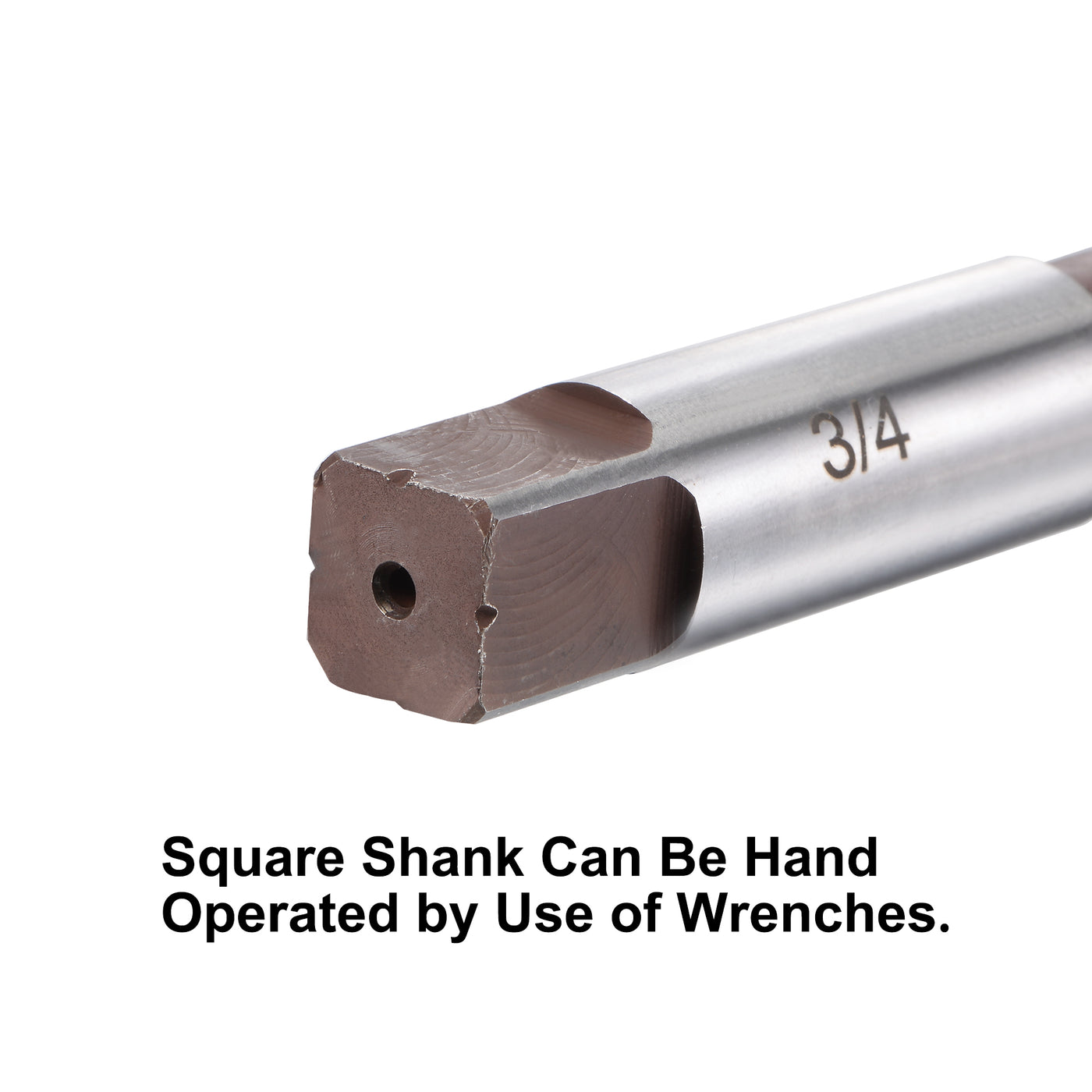 Harfington 3/4" Hand Reamer H8 Alloy Tool Steel 8 Flutes Straight Shank Cutter