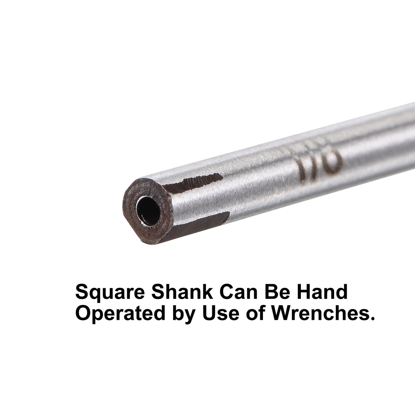 Harfington 1/8" Hand Reamer H8 Alloy Tool Steel 6 Flutes Straight Shank Cutter 2pcs