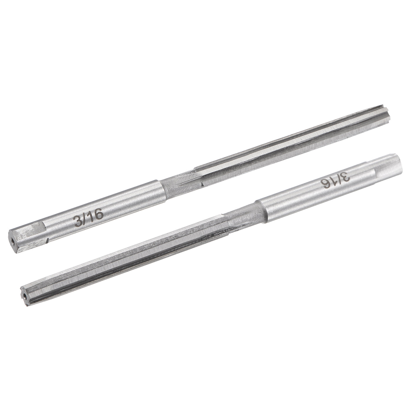 Harfington 3/16" Hand Reamer H8 Alloy Tool Steel 6 Flutes Straight Shank Cutter 2pcs