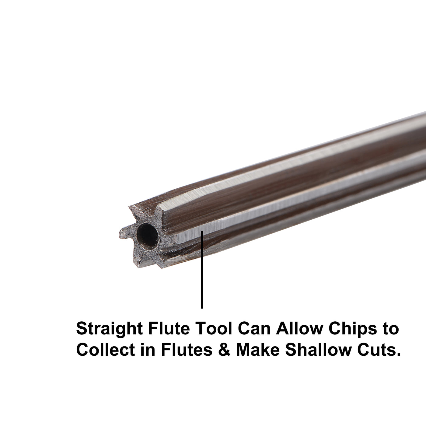 Harfington Hand Reamer H8 Alloy Tool Steel Flutes Straight Shank Cutter Tool