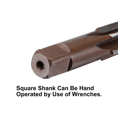 Harfington MT1 Morse Taper Reamer H8 Alloy Tool Steel 6 Flute Straight Shank Finish Cutter