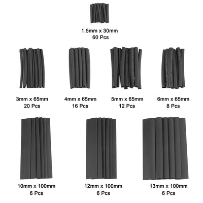 Harfington 140pcs 2:1 Heat Shrink Tubing Kit, Heat Shrink Tubes Wire Wrap 8 Sizes