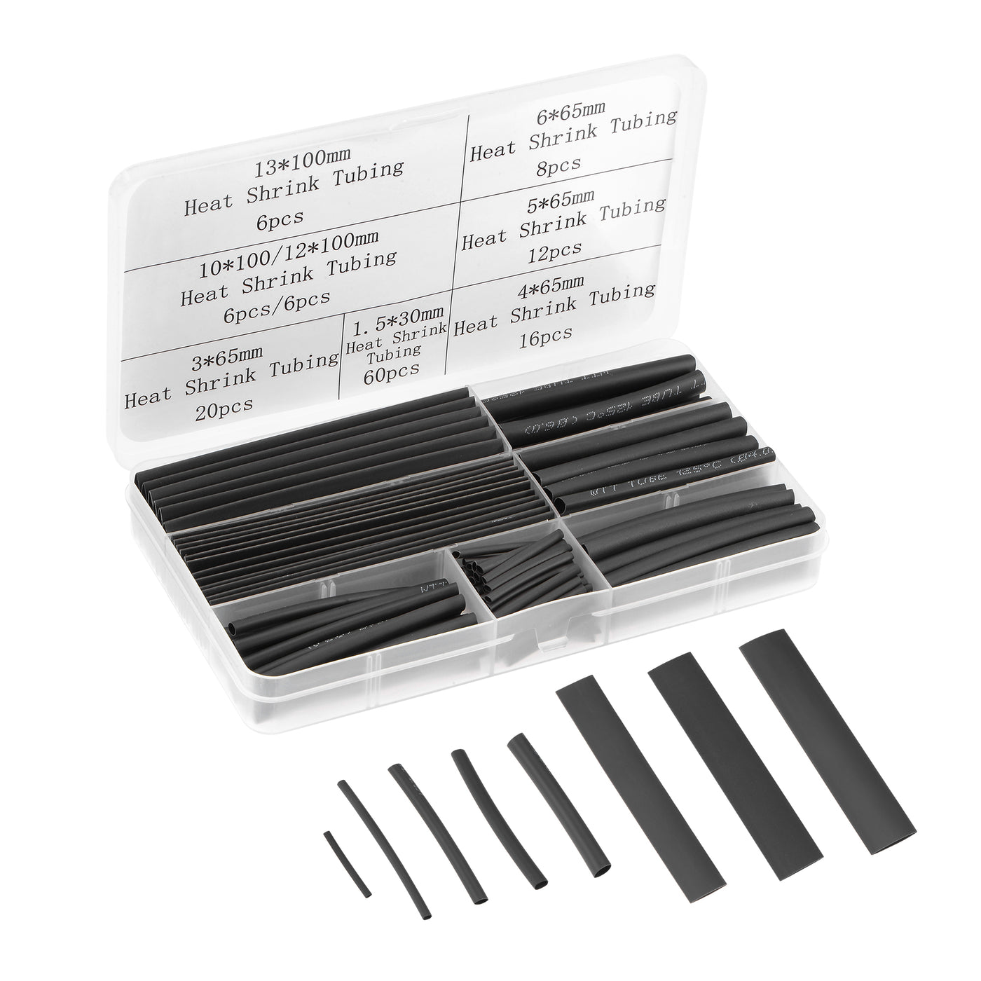 Harfington 140pcs 2:1 Heat Shrink Tubing Kit, Heat Shrink Tubes Wire Wrap 8 Sizes
