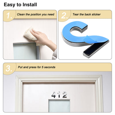 Harfington Self Adhesive House Numbers, ABS Plastic Number for House Mailbox