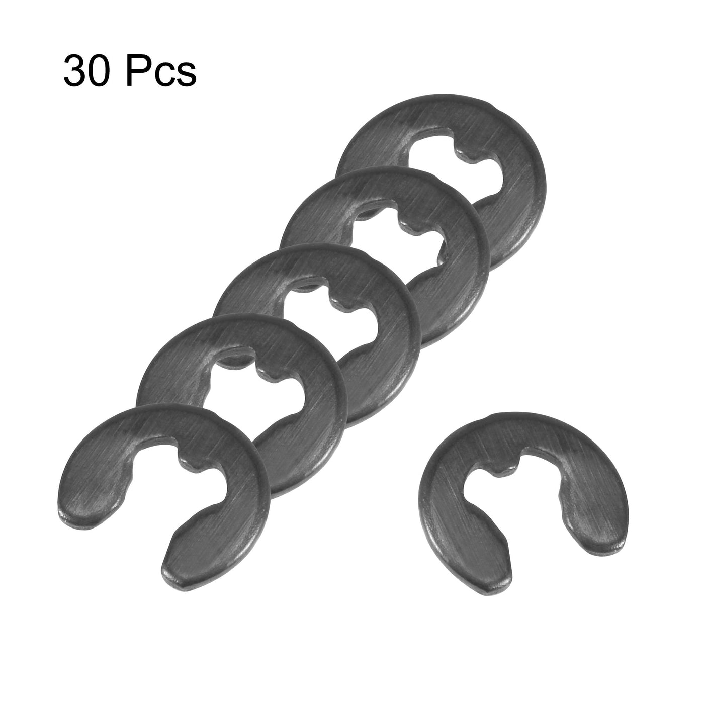 Harfington E-Clip Circlip -  External Retaining Shaft Snap Ring Carbon Steel Black