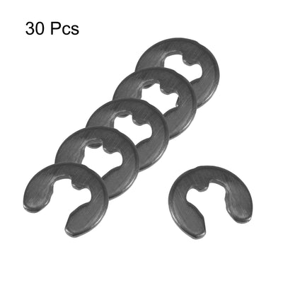 Harfington E-Clip Circlip -  External Retaining Shaft Snap Ring Carbon Steel Black