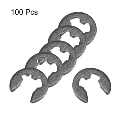 Harfington E-Clip Circlip  External Retaining Shaft Ring Carbon Steel Black