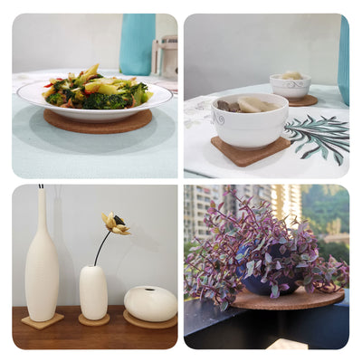 Harfington Cork Coasters Wooden Trivet Drinks Mats for Home Kitchen Restaurant Lab