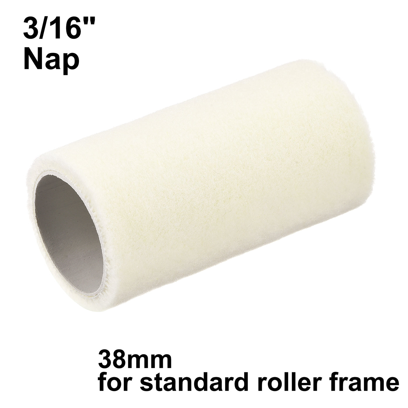 Harfington Paint Roller Cover 4 Inch x 3/16" Nap Mini Wool Brush for Household Wall Painting Treatment 6Pcs
