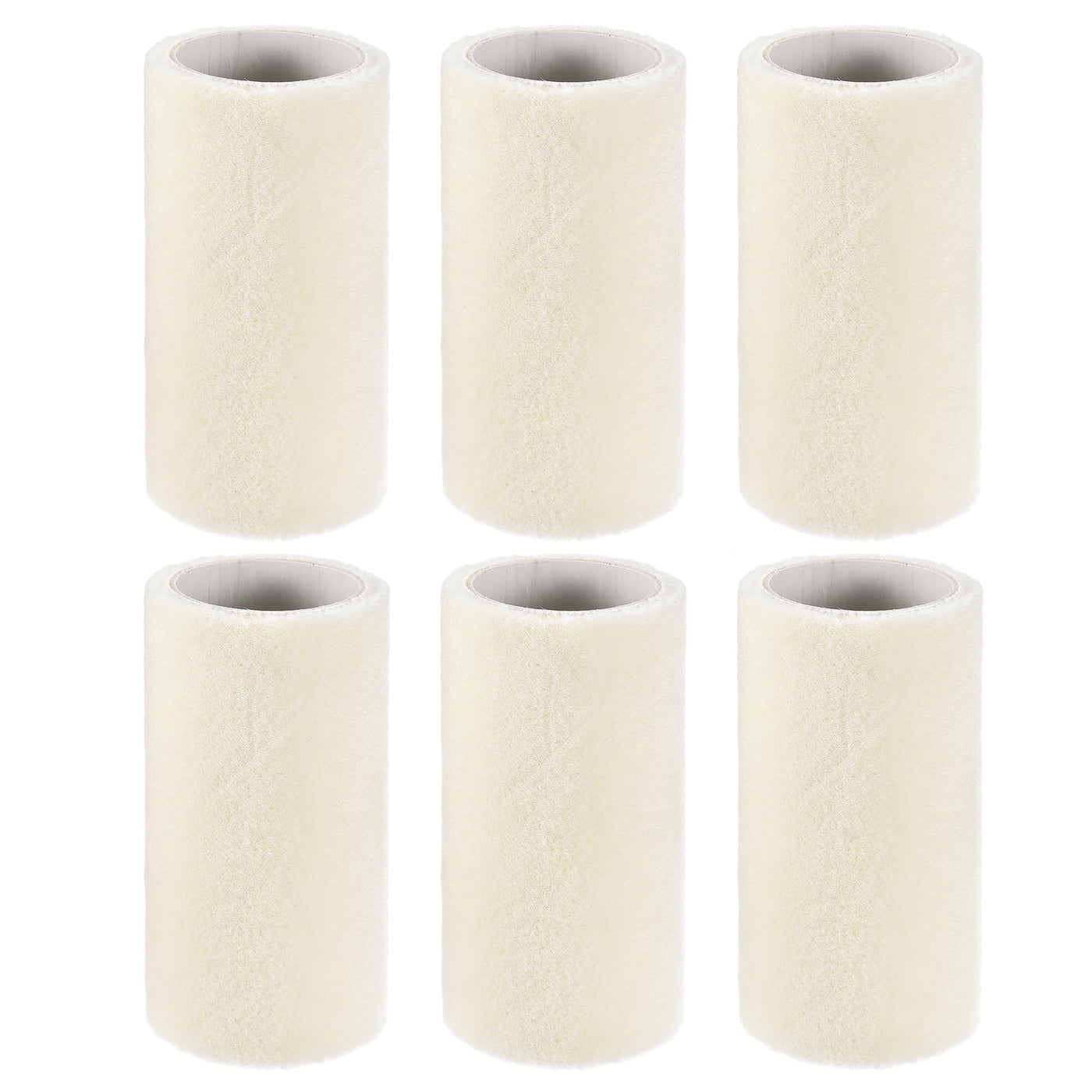 Harfington Paint Roller Cover 4 Inch x 3/16" Nap Mini Wool Brush for Household Wall Painting Treatment 6Pcs