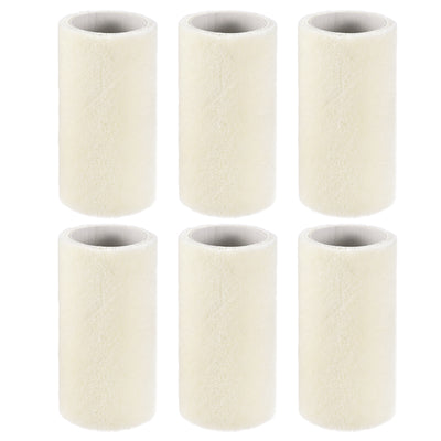 Harfington Paint Roller Cover 4 Inch x 3/16" Nap Mini Wool Brush for Household Wall Painting Treatment 6Pcs