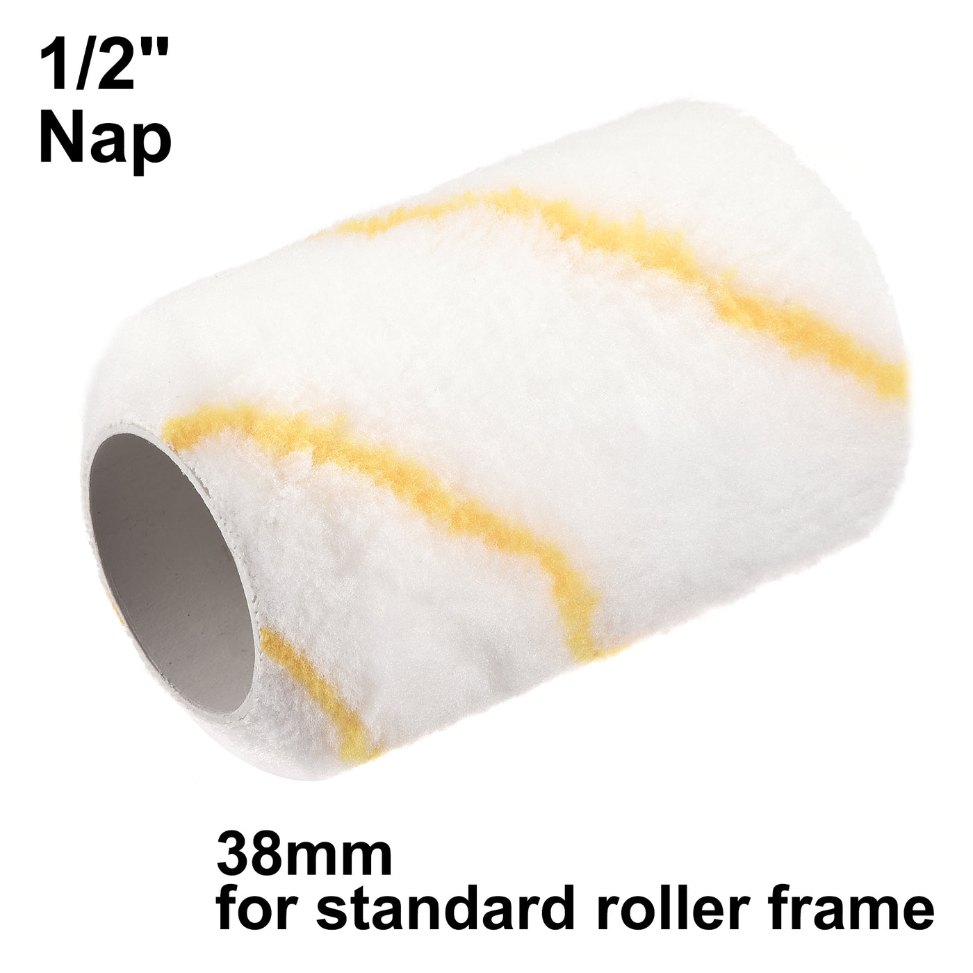 Harfington Paint Roller Cover 4 Inch x 1/2" Nap Mini Microfiber Brush for Household Wall Painting Treatment 6Pcs