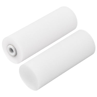 Harfington Paint Roller Cover 4 Inch Mini High-density Foam Brush for Household Wall Painting Treatment 2Pcs