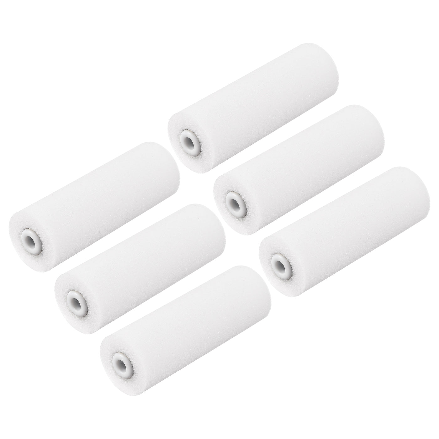 Harfington Paint Roller Cover 4 Inch Mini High-density Foam Brush for Household Wall Painting Treatment 6Pcs
