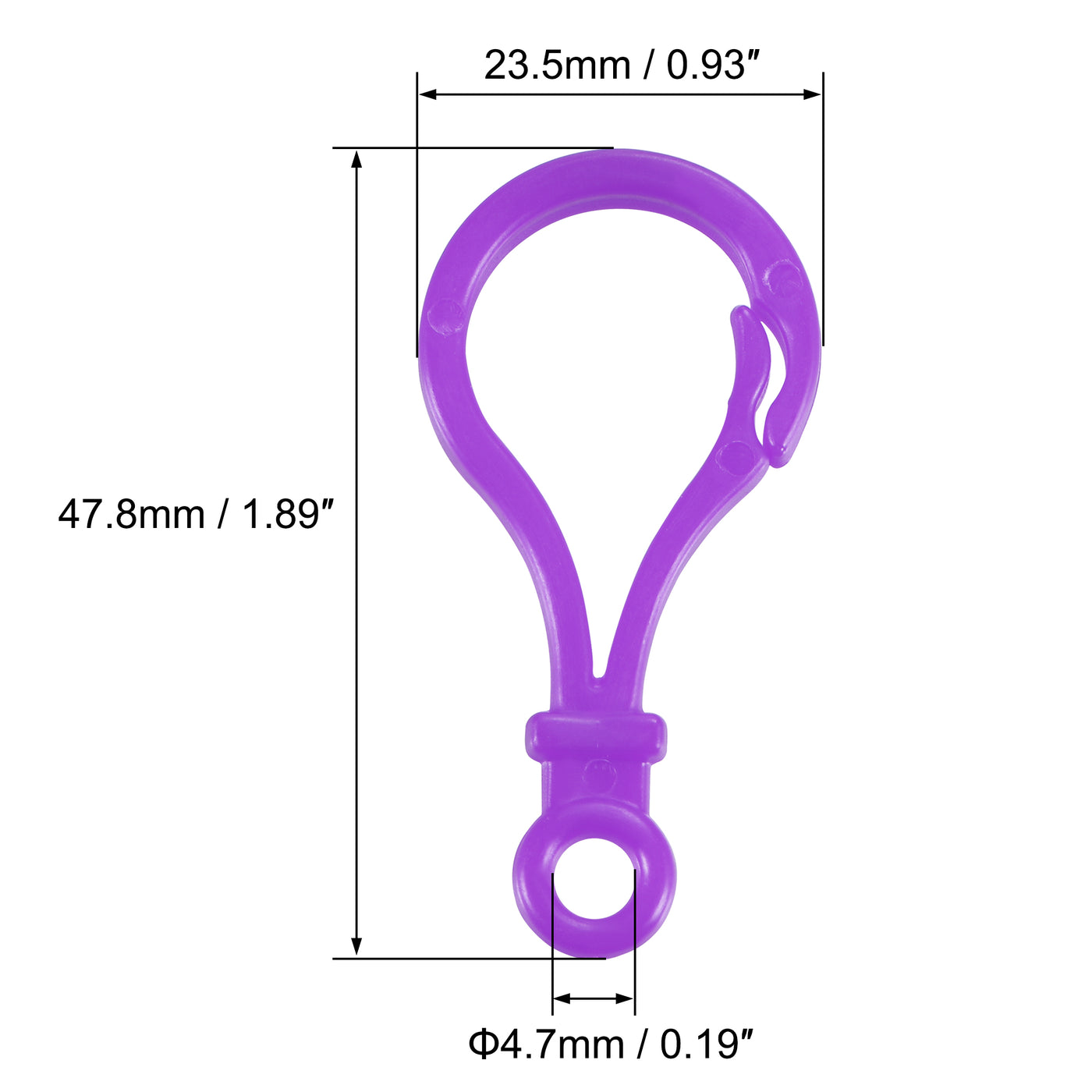 Harfington Plastic Key Chain Lanyard Snap Hook for DIY Crafts