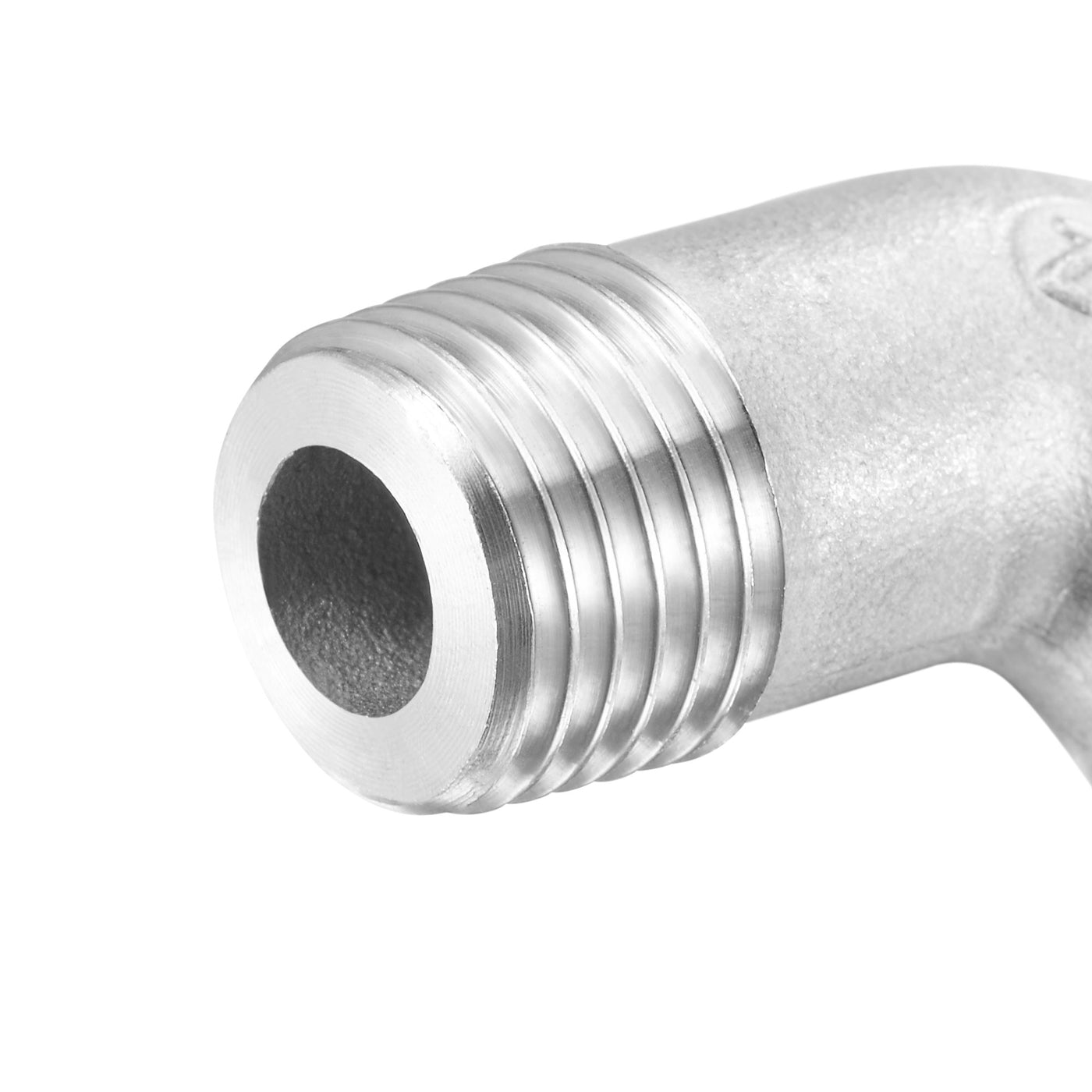 Harfington 304 Stainless Steel Hose Barb Fittings Elbow Barbed G Male Pipe Connector Adapter for Water Fuel Air