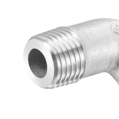 Harfington 304 Stainless Steel Hose Barb Fittings Elbow Barbed G Male Pipe Connector Adapter for Water Fuel Air