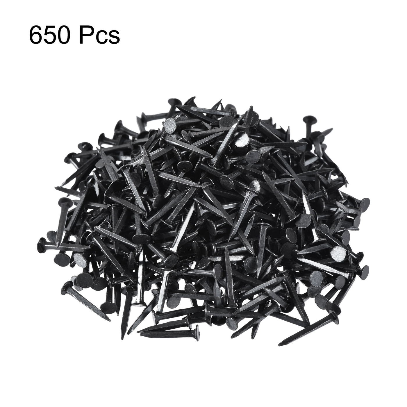 Harfington Metal Nails Tacks 1/2"(13mm) for Shoes Boots Leather Heels Soles Replacement Black 650pcs