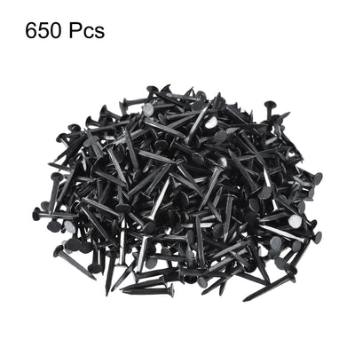 Harfington Metal Nails Tacks 1/2"(13mm) for Shoes Boots Leather Heels Soles Replacement Black 650pcs
