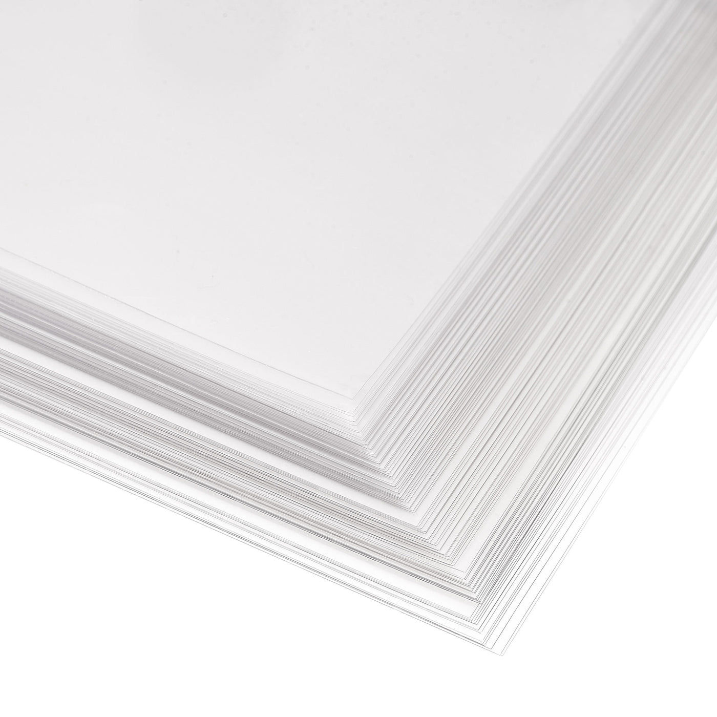 Harfington 0.1mm Thick A4 Size Clear PVC Sheet 297mm x 210mm Flexible Cover Protector,Office,DIY Cutting,100pcs