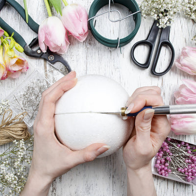 Harfington 18Pcs 2.66" White Polystyrene Foam Solid Balls Two Halves for Art and Craft Use