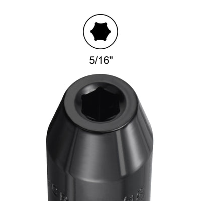 Harfington Square Drive 6-Point Impact Socket, CR-V Steel, Shallow SAE Sizes