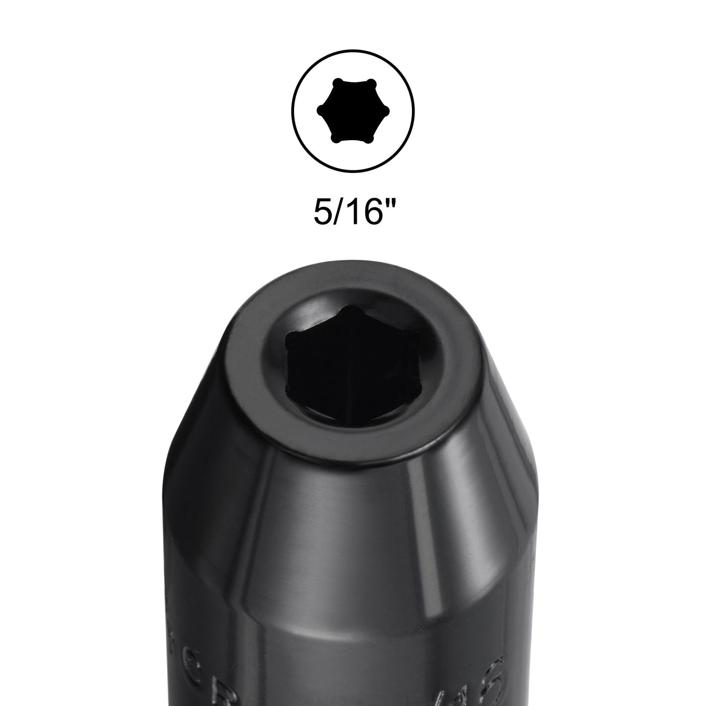 Harfington Square Drive 6-Point Impact Socket, CR-V Steel, Shallow SAE Sizes