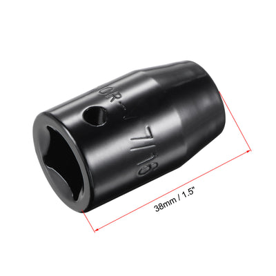 Harfington Square Drive 6-Point Impact Socket, CR-V Steel, Shallow SAE Sizes
