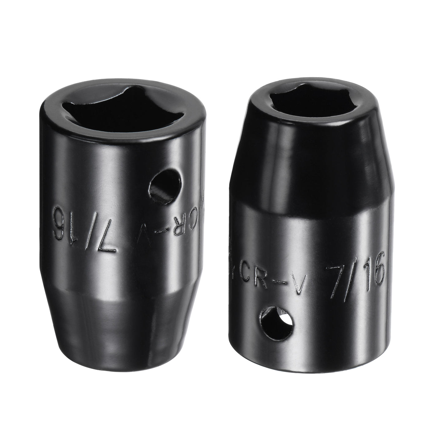 Harfington Square Drive 6-Point Impact Socket, CR-V Steel, Shallow SAE Sizes