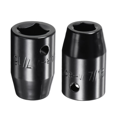 Harfington Square Drive 6-Point Impact Socket, CR-V Steel, Shallow SAE Sizes