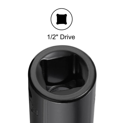 Harfington Square Drive 6-Point Impact Socket, CR-V Steel, Shallow SAE Sizes