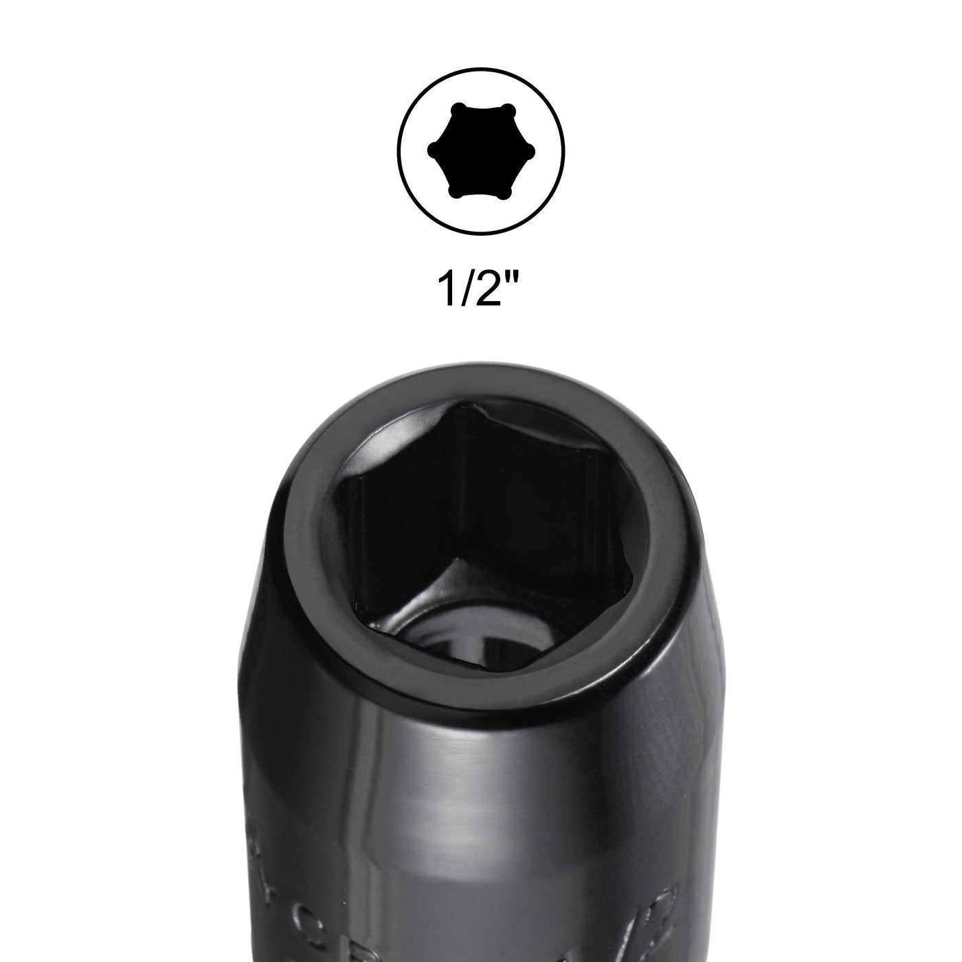 Harfington Square Drive 6-Point Impact Socket, CR-V Steel, Shallow SAE Sizes