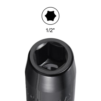 Harfington Square Drive 6-Point Impact Socket, CR-V Steel, Shallow SAE Sizes