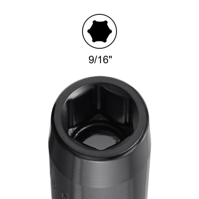 Harfington Square Drive 6-Point Impact Socket, CR-V Steel, Shallow SAE Sizes