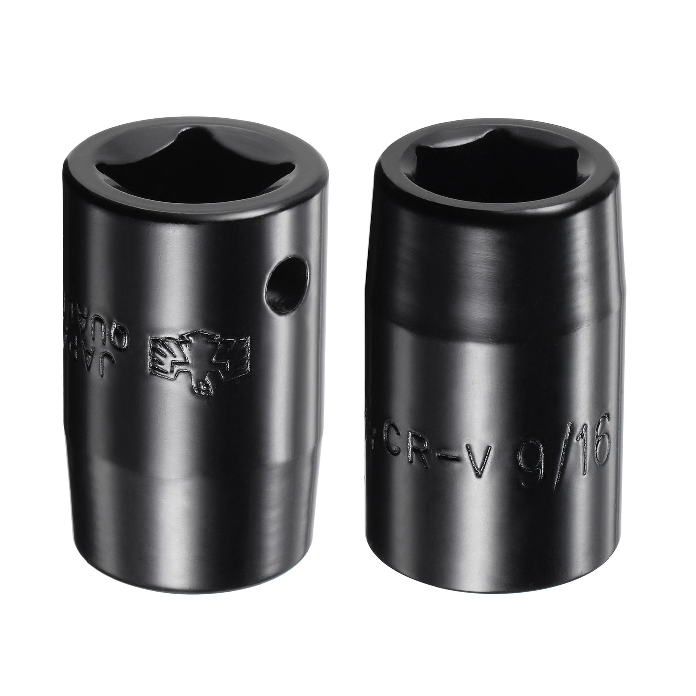 Harfington Square Drive 6-Point Impact Socket, CR-V Steel, Shallow SAE Sizes