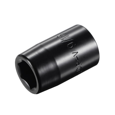 Harfington Square Drive 6-Point Impact Socket, CR-V Steel, Shallow SAE Sizes