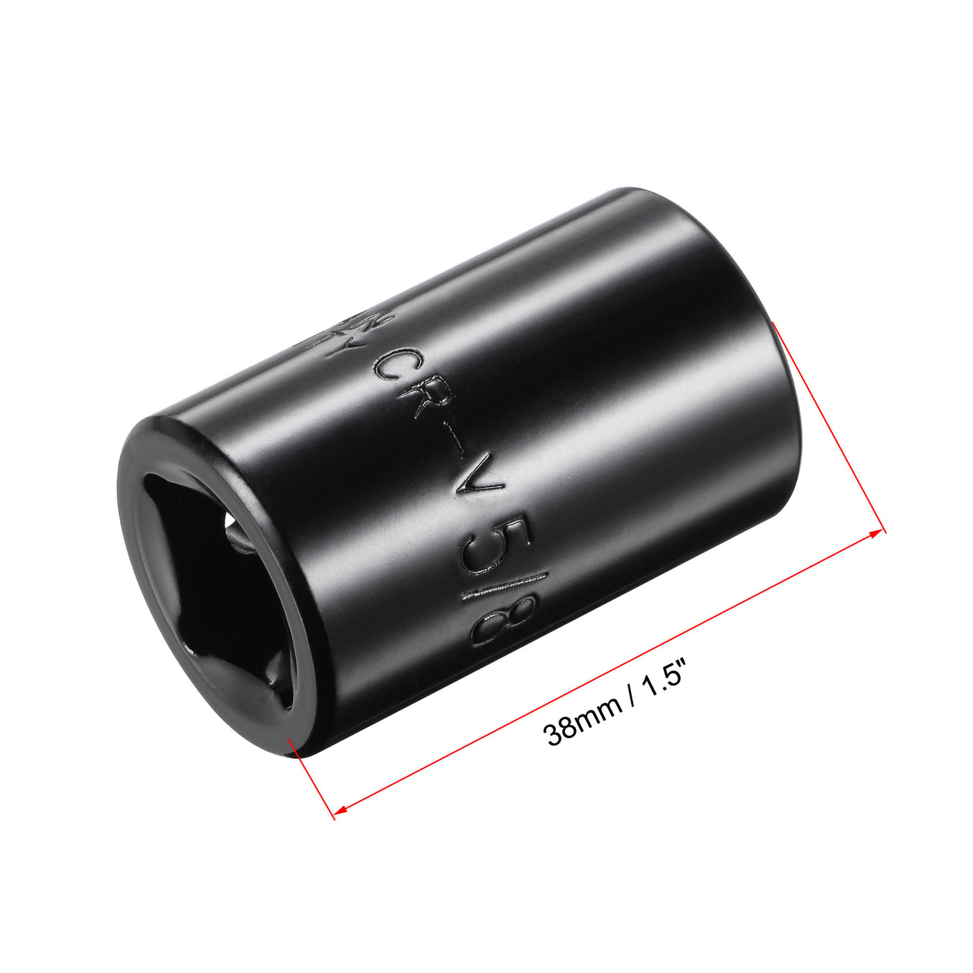 Harfington Square Drive 6-Point Impact Socket, CR-V Steel, Shallow SAE Sizes