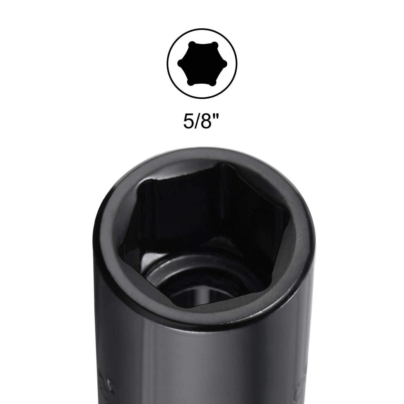 Harfington Square Drive 6-Point Impact Socket, CR-V Steel, Shallow SAE Sizes