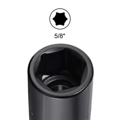 Harfington Square Drive 6-Point Impact Socket, CR-V Steel, Shallow SAE Sizes