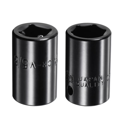 Harfington Square Drive 6-Point Impact Socket, CR-V Steel, Shallow SAE Sizes