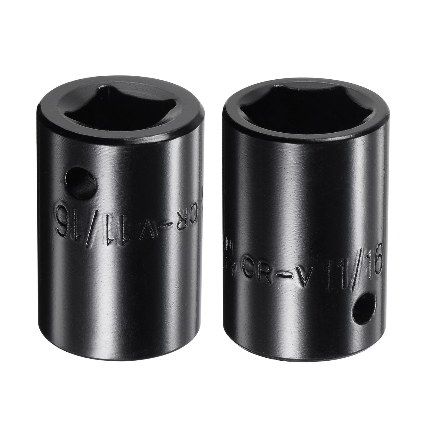 Harfington Square Drive 6-Point Impact Socket, CR-V Steel, Shallow SAE Sizes
