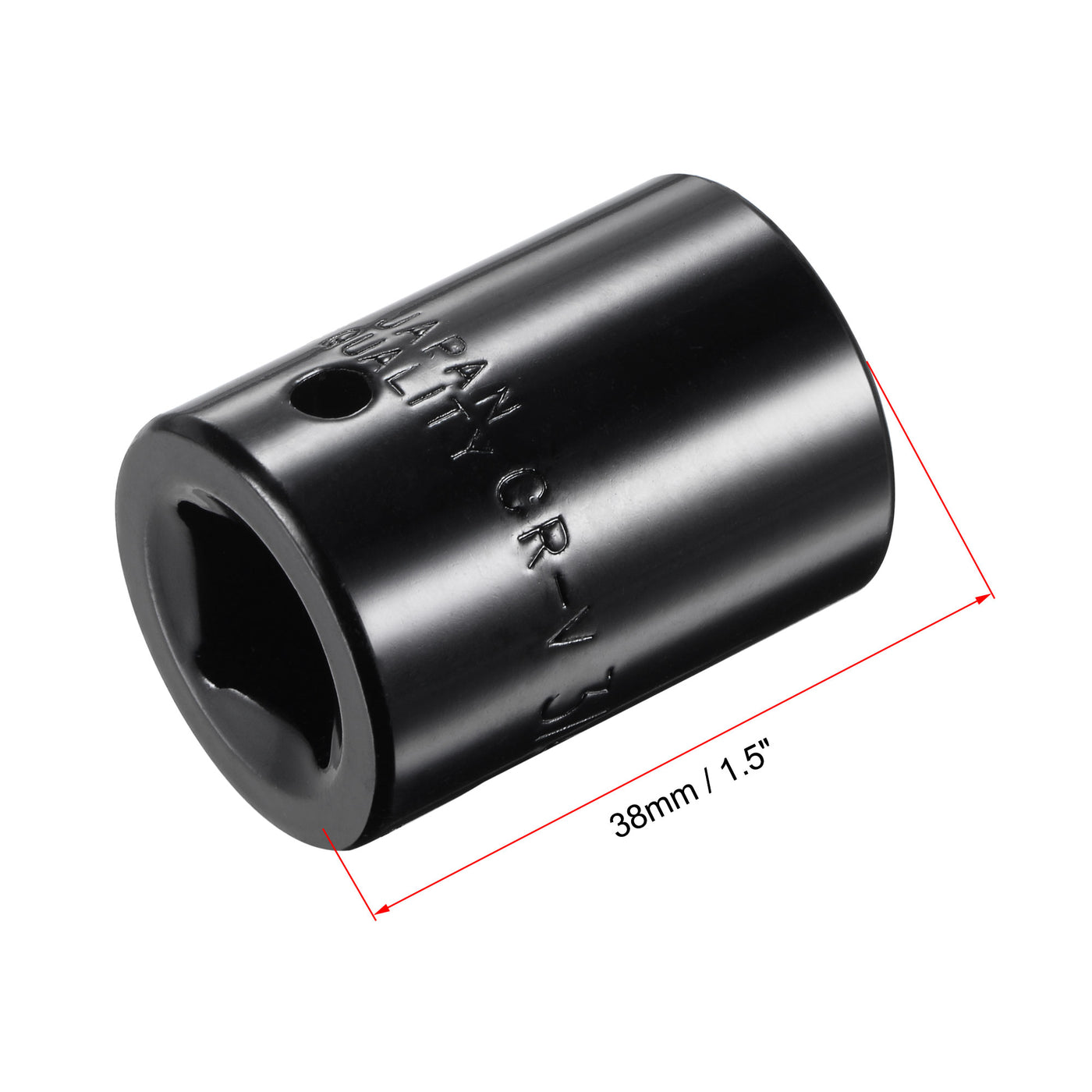 Harfington Square Drive 6-Point Impact Socket, CR-V Steel, Shallow SAE Sizes