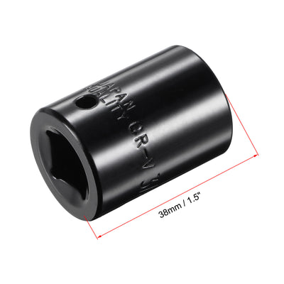 Harfington Square Drive 6-Point Impact Socket, CR-V Steel, Shallow SAE Sizes